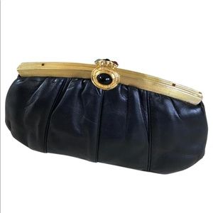 Judith Leiber gemstone clasp clutch